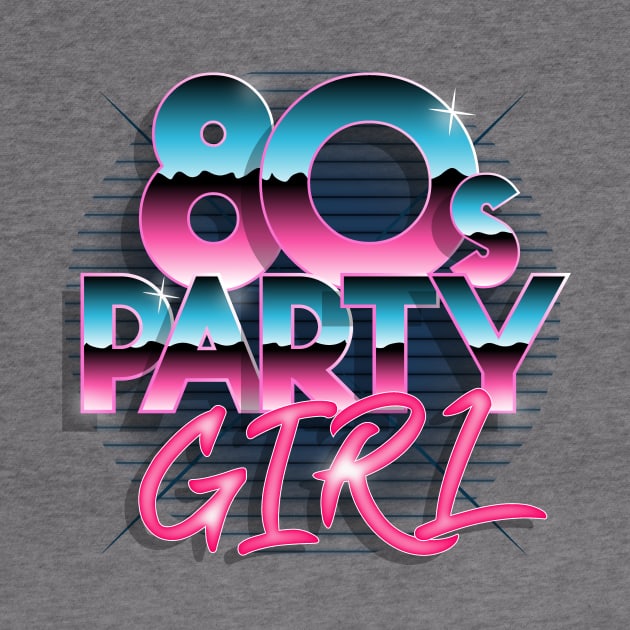 80 s Disco Pink Light Party Girl by Print Cartel